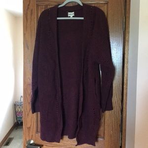 Burgundy Oversized Slouchy Sweater
